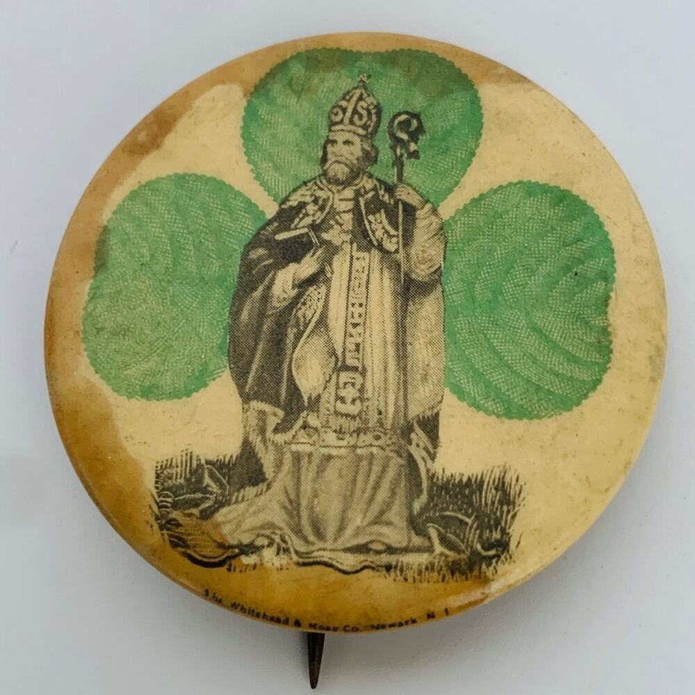 Vintage The Whitehead & Hoag Company Saint Patrick Pin